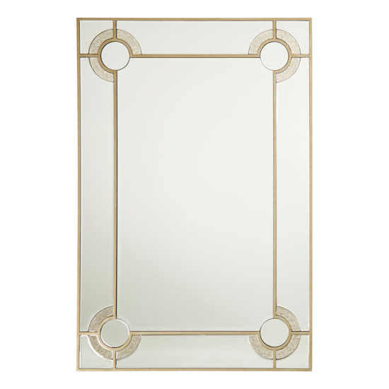 Photo of Antibes rectangular wall bedroom mirror in antique silver frame