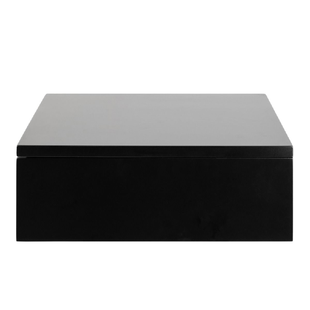 Antigo Wall Hung Wooden Bedside Cabinet With 1 Drawer In Black