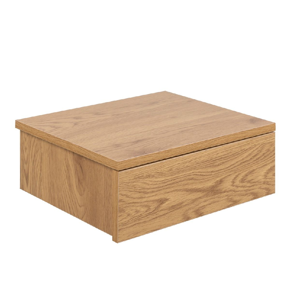 Antigo Wall Hung Wooden Bedside Cabinet With 1 Drawer In Oak