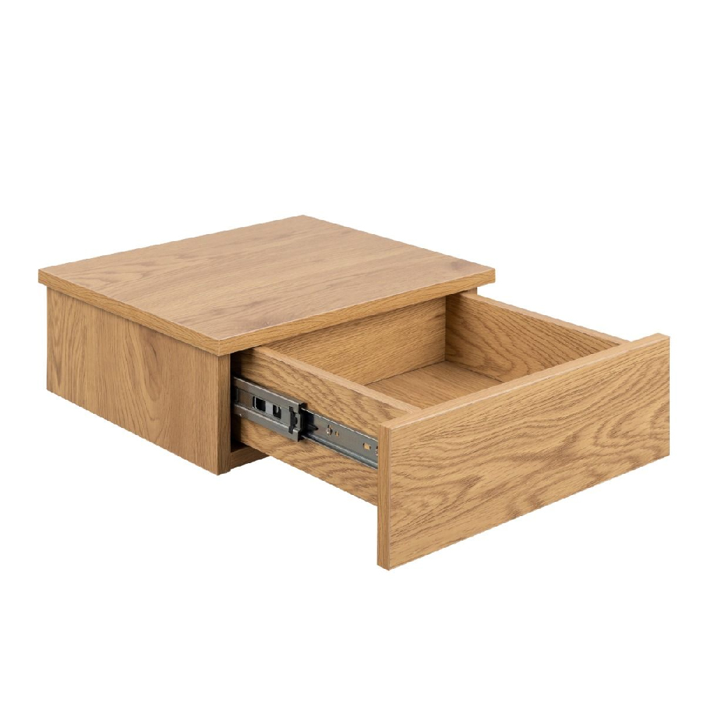 Antigo Wall Hung Wooden Bedside Cabinet With 1 Drawer In Oak