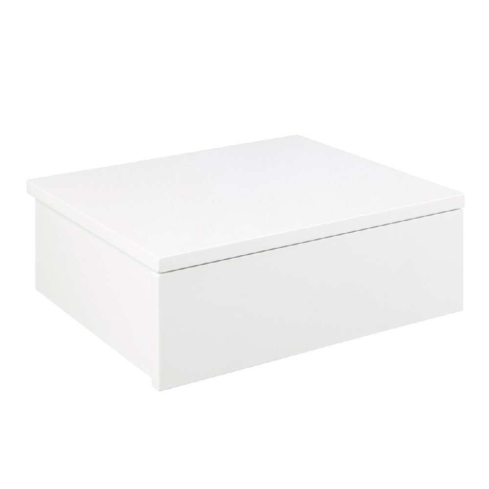 Antigo Wall Hung Wooden Bedside Cabinet With 1 Drawer In White
