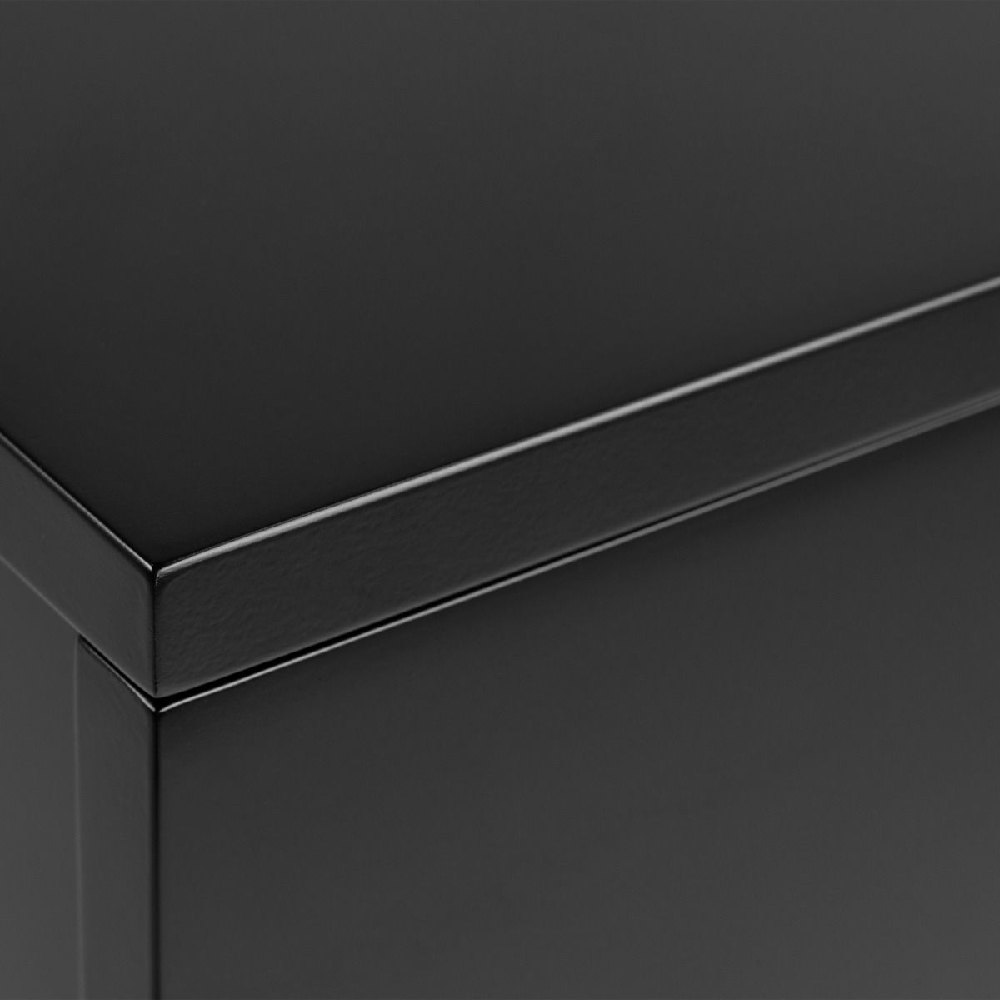 Antigo Wall Hung Wooden Bedside Cabinet With 2 Drawers In Black
