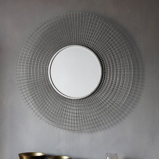 Antila Modern Wall Mirror Round In Silver Furniture Fashion Antila Modern Wall Mirror Round In