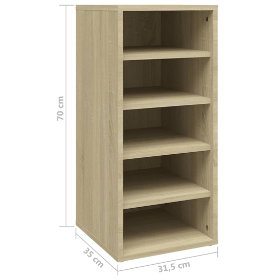 Antioch Set Of 2 Wooden Shoe Storage Rack In Sonoma Oak