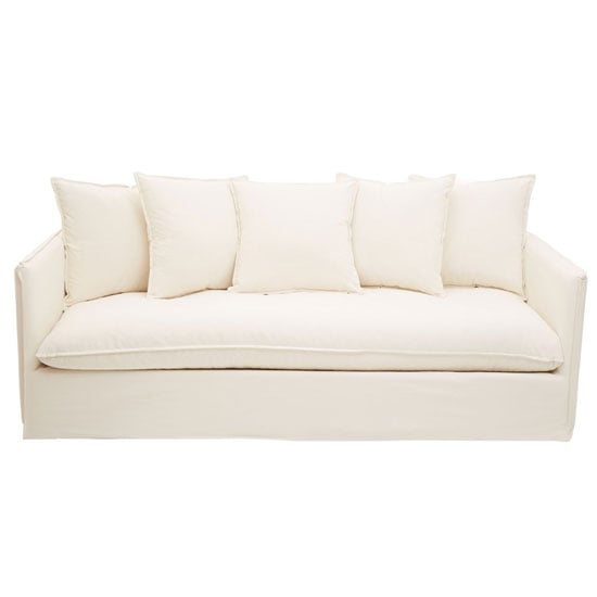 Photo of Antipas upholstered fabric 3 seater sofa in cream