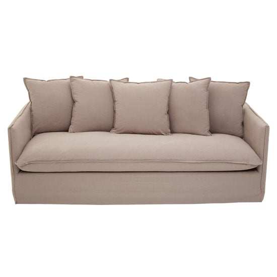 Antipas Upholstered Fabric 3 Seater Sofa In Grey