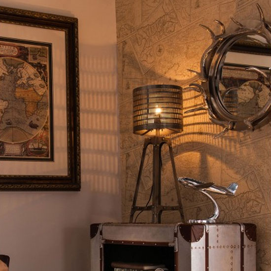 Antlers Striking Design Wall Bedroom Mirror In Nickel Frame