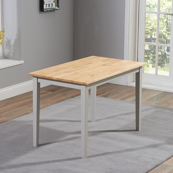 Ankila Rectangular 115cm Wooden Dining Table In Oak And Grey_2