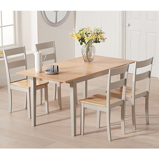 Ankila Extending Wooden Dining Table In Oak And Grey_3