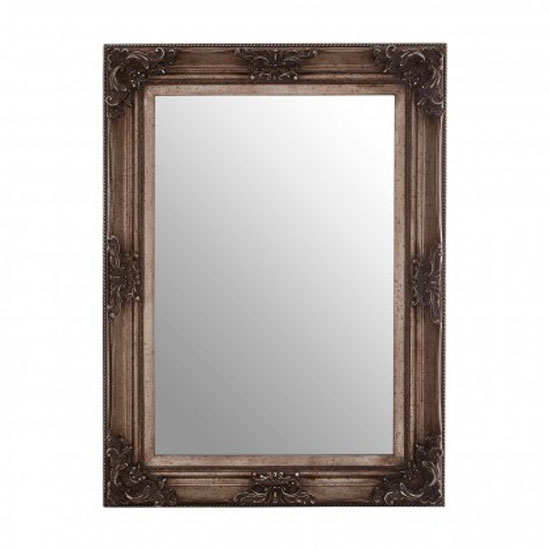 Antoine Wall Bedroom Mirror In Antique Silver Frame