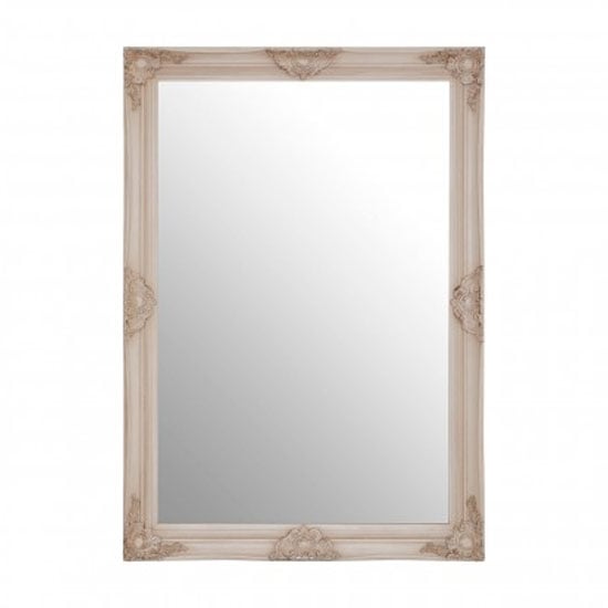 Product photograph of Antonia Wall Bedroom Mirror In Off White Frame from Furniture in Fashion