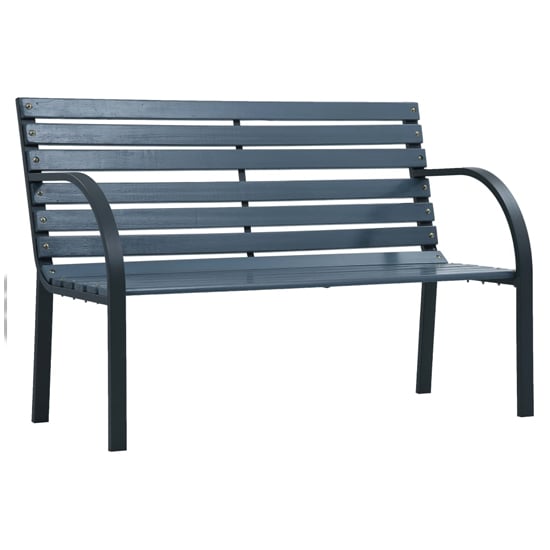 Photo of Anvil outdoor wooden seating bench in black