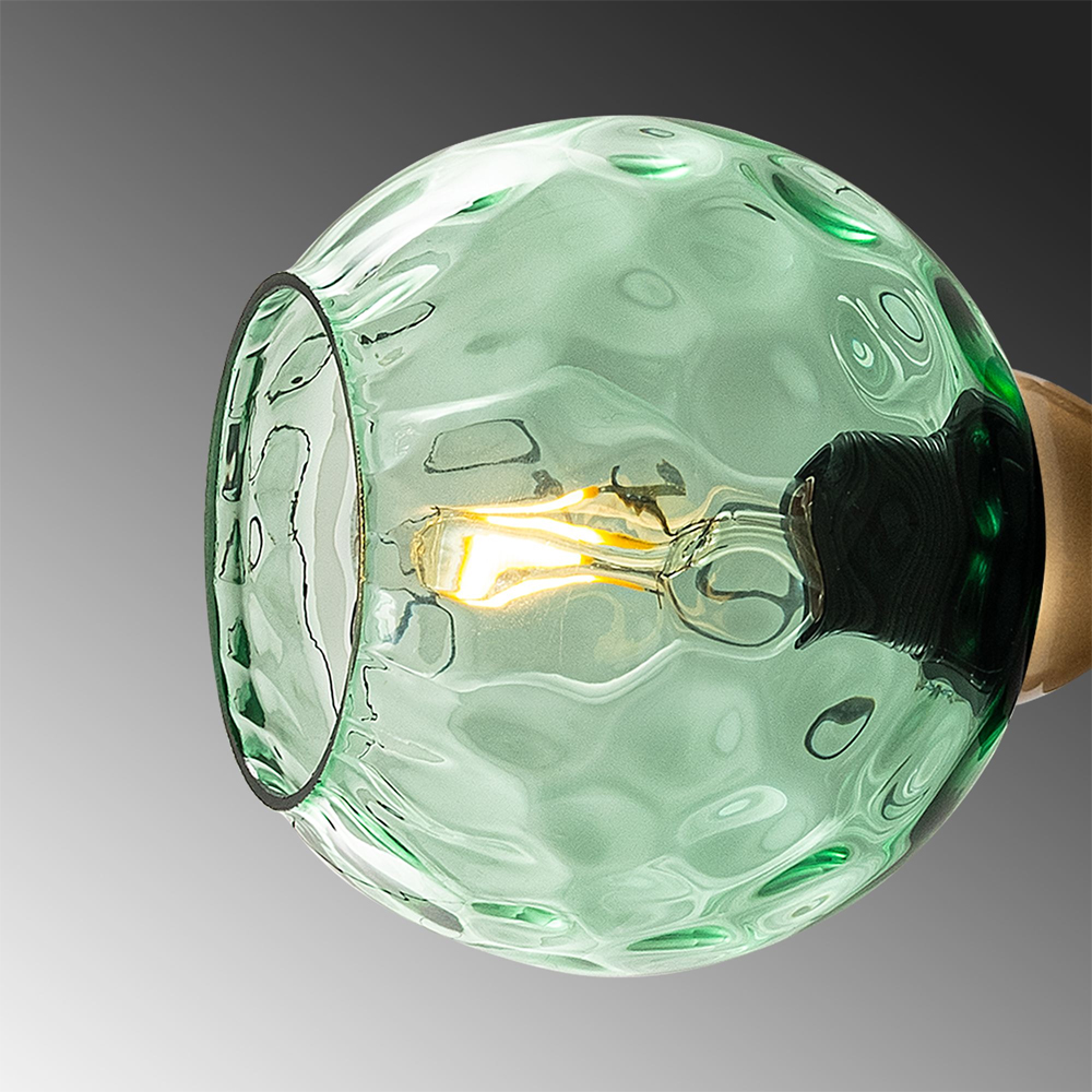 Benek 4 Light Metal Ceiling Pendant Light in Mint and Gold
