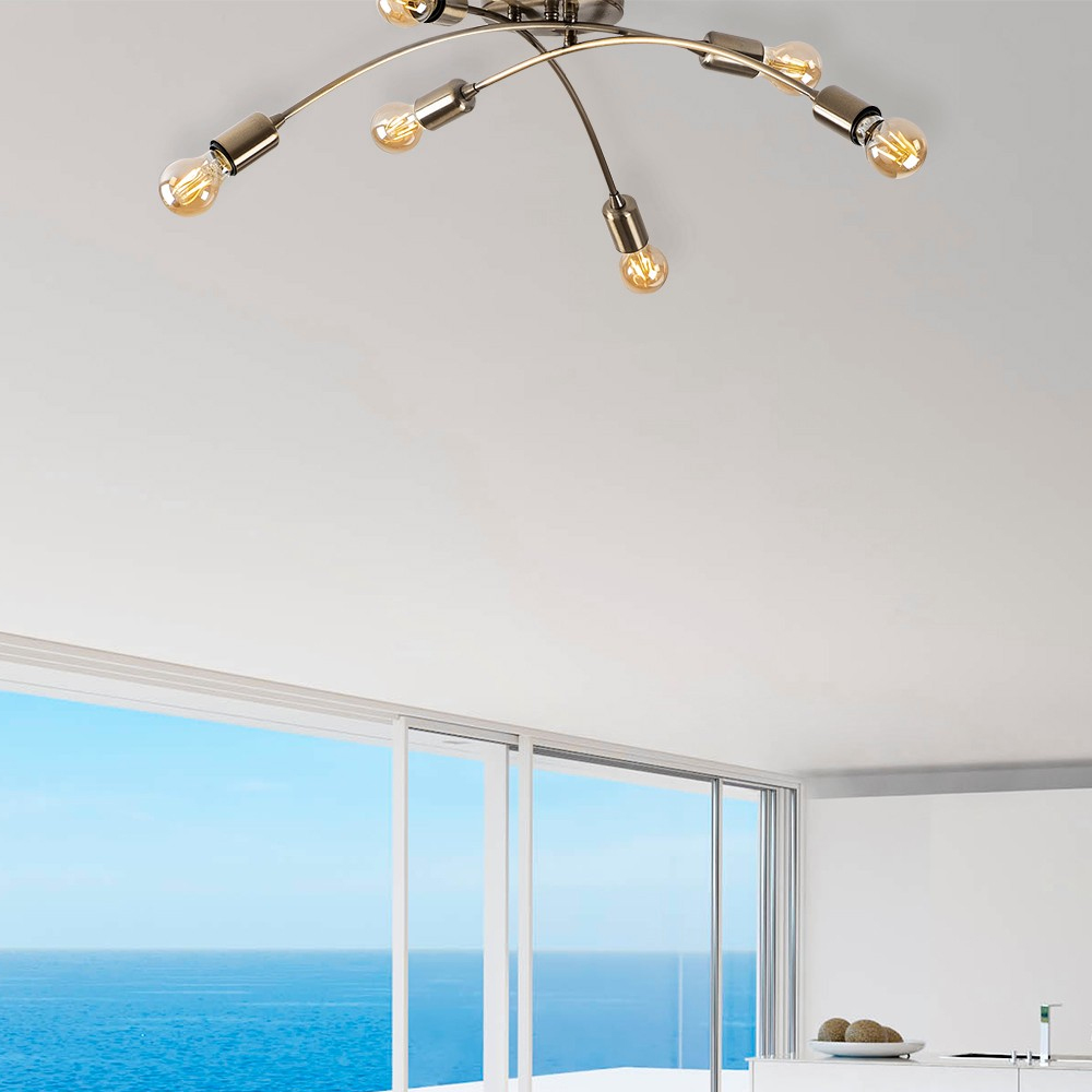 Brelan 6 Light Metal Ceiling Light in Vintage