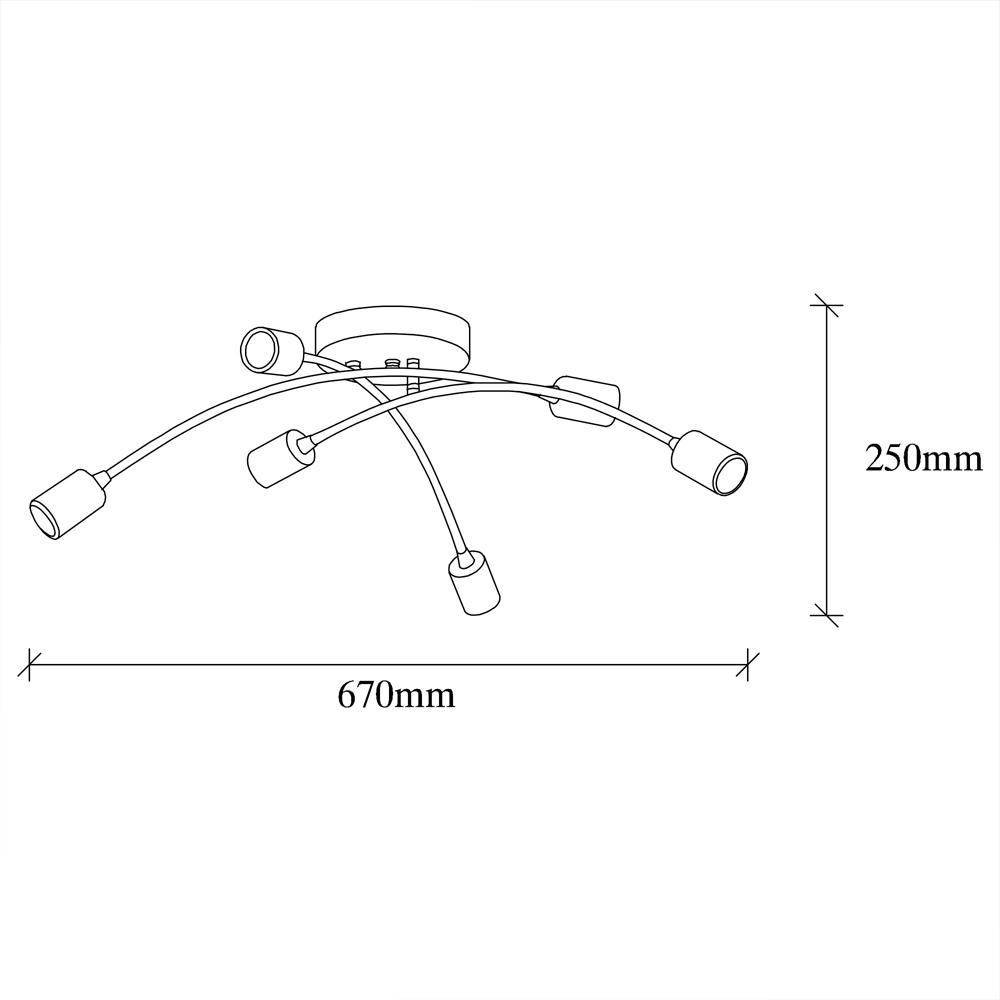 Brelan 6 Light Metal Ceiling Light in Vintage