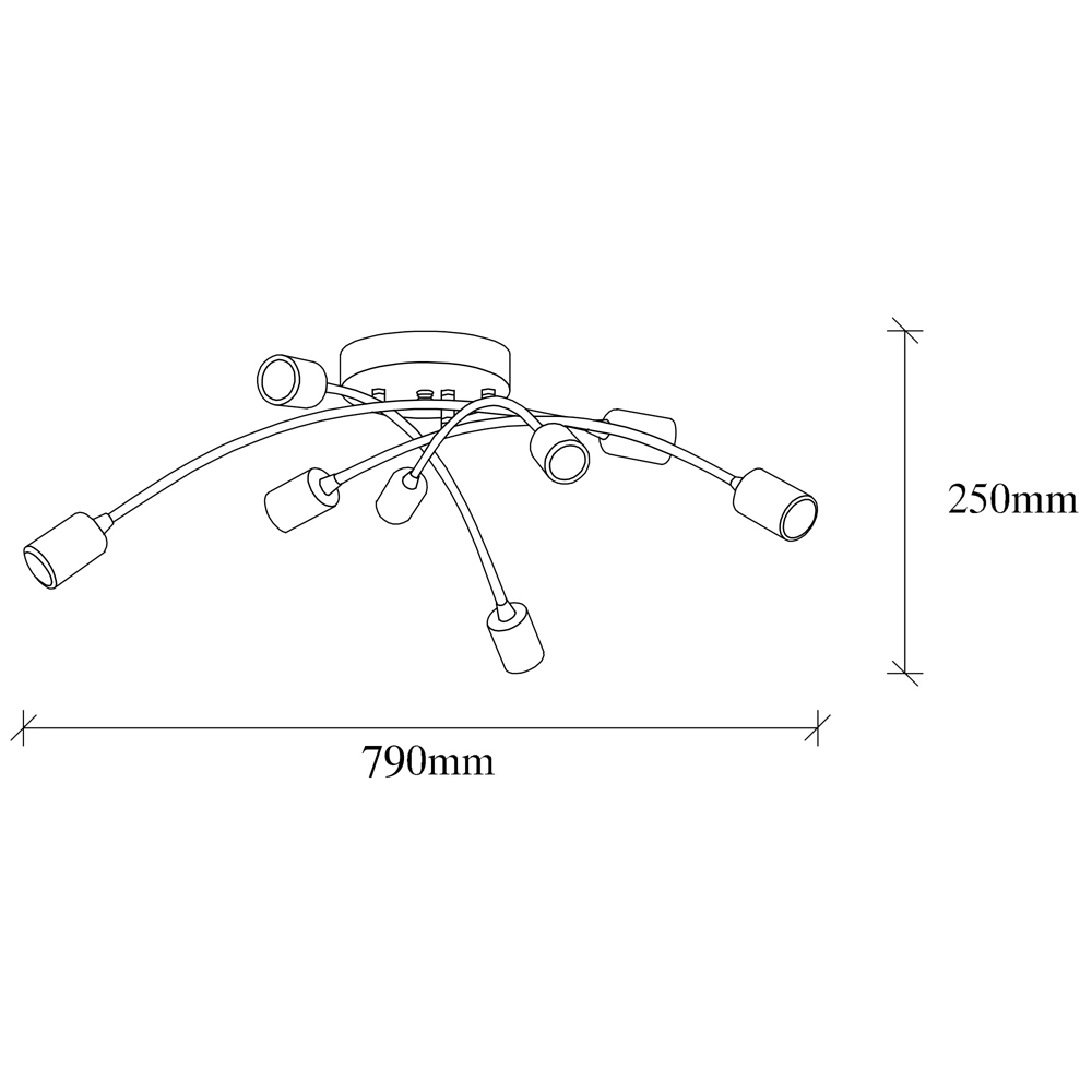 Brelan 8 Light Metal Ceiling Light in Vintage