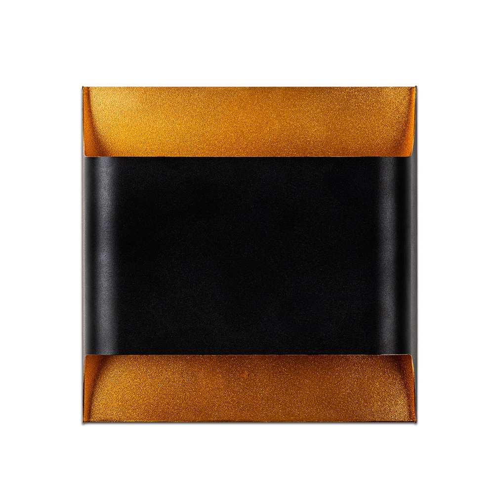 Bera Large Square Metal Wall Light in Black