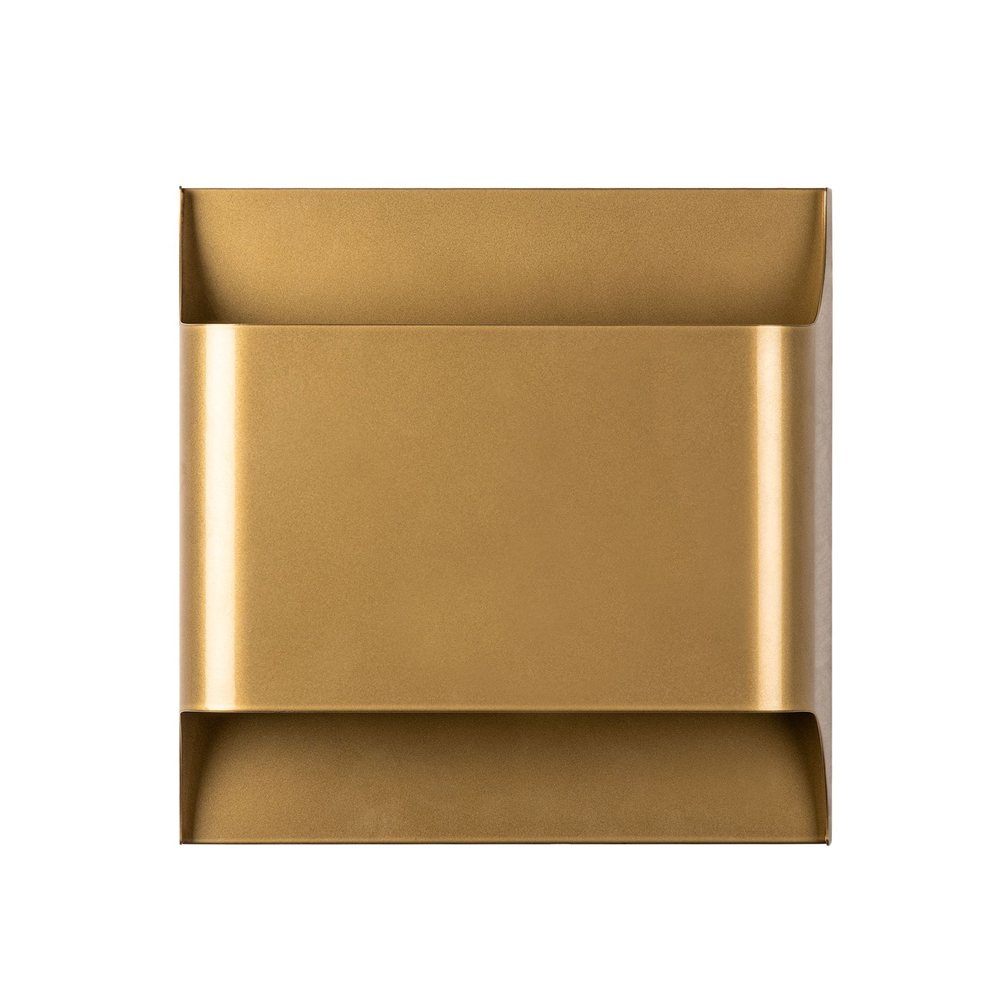 Bera Large Square Metal Wall Light in Gold