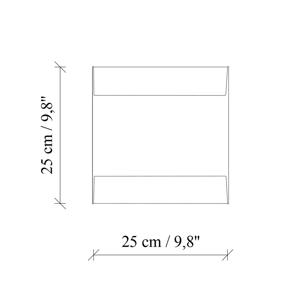 Bera Large Square Metal Wall Light in Gold