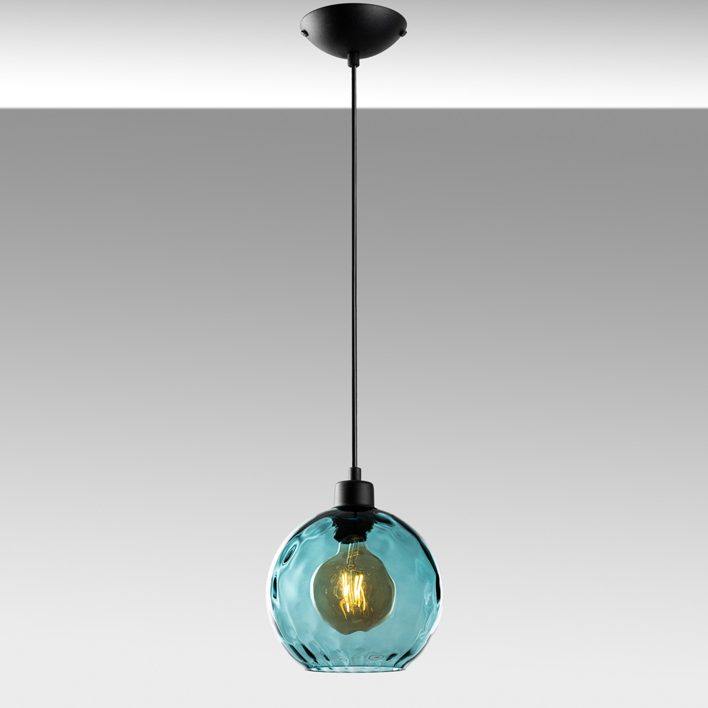 Benek Metal Ceiling Pendant Light in Blue