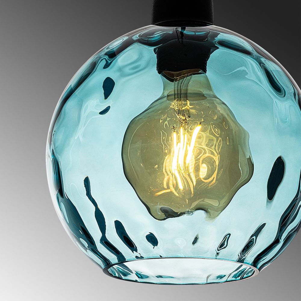 Benek Metal Ceiling Pendant Light in Blue