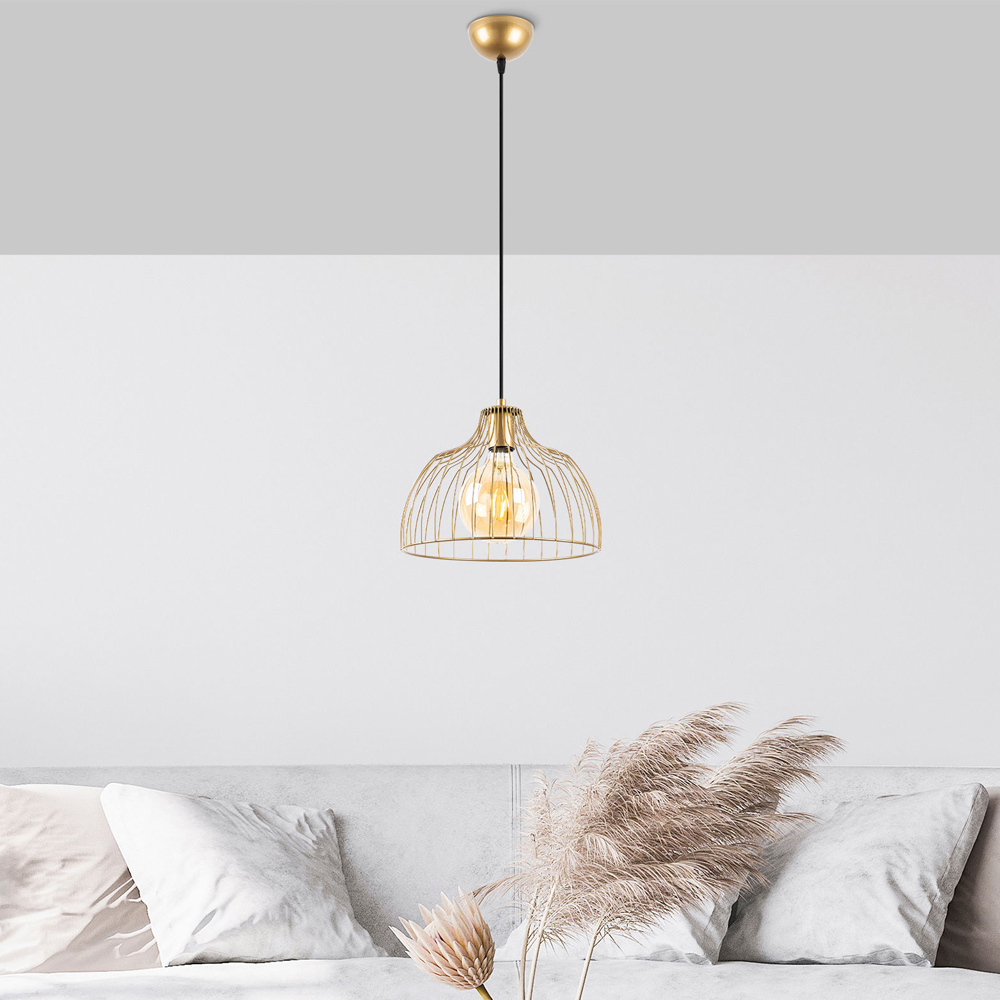 Bek Metal Ceiling Pendant Light in Gold