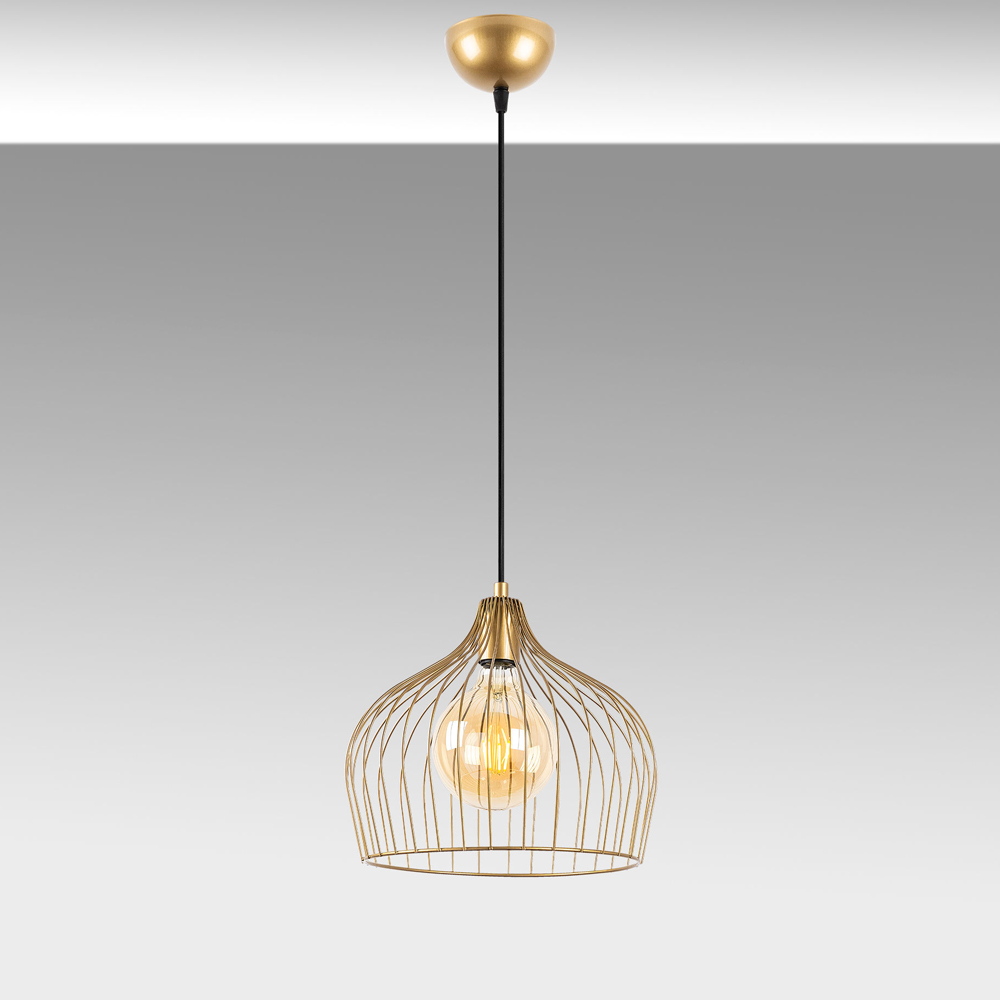 Bek Metal Ceiling Pendant Light in Gold