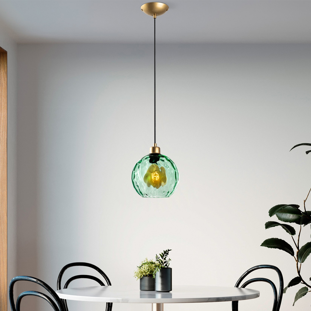 Benek Metal Ceiling Pendant Light in Green
