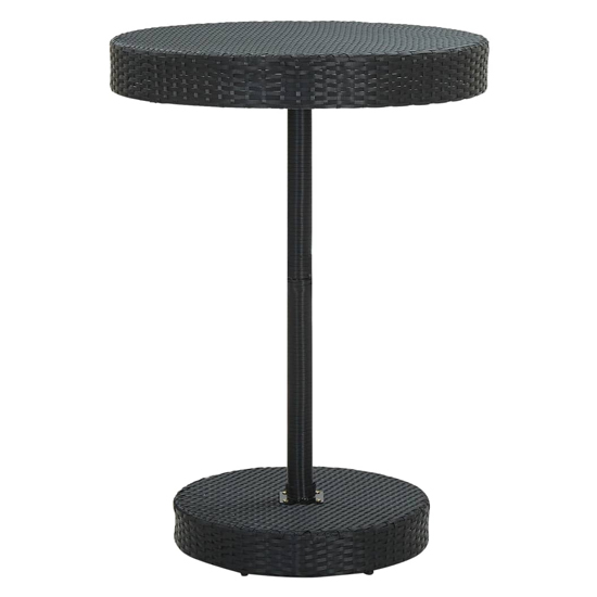 Anya Large Poly Rattan Bar Table With 4 Audriana Chairs In Black