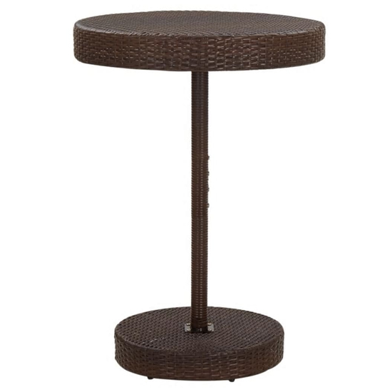 Anya Large Poly Rattan Bar Table With 4 Avyanna Chairs In Brown_3