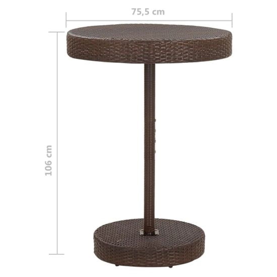 Anya Large Poly Rattan Bar Table With 4 Avyanna Chairs In Brown_5