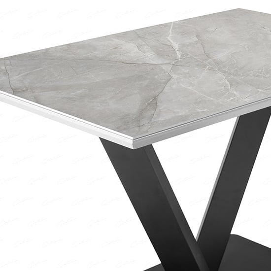Anzio Ceramic Marble Dining Table Rectangular In Grey_3