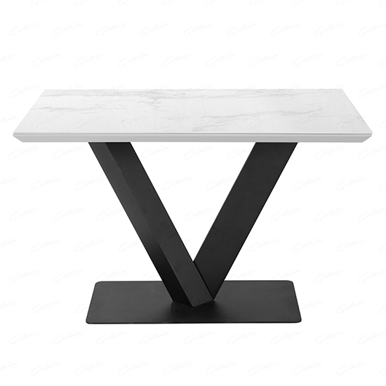 Anzio Ceramic Marble Dining Table Rectangular In White_2