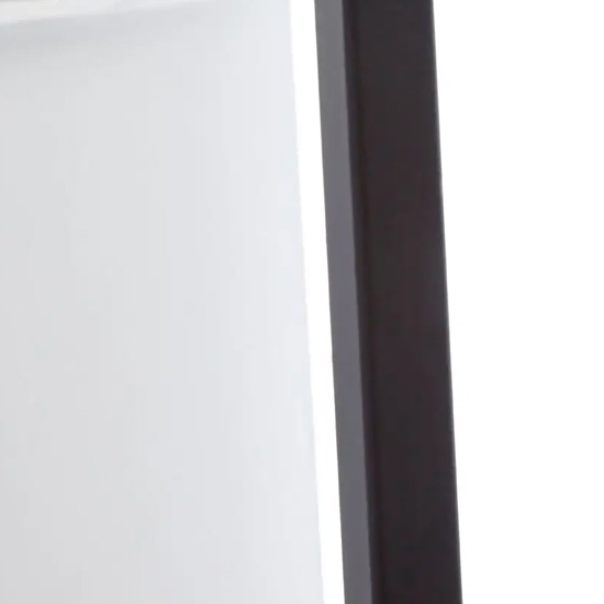 Anzio White Linen Shade Floor Lamp With Black Metal Frame