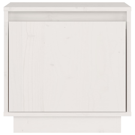 Aoife Pine Wood Bedside Cabinet With 1 Door In White