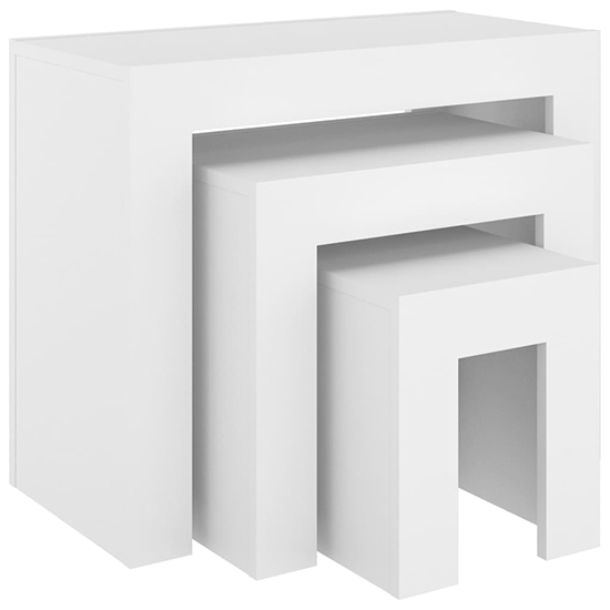 Aolani Wooden Nest Of 3 Tables In White