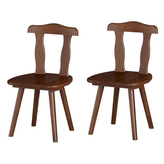 Read more about Aosta wooden pine mocha dining chair in a pair
