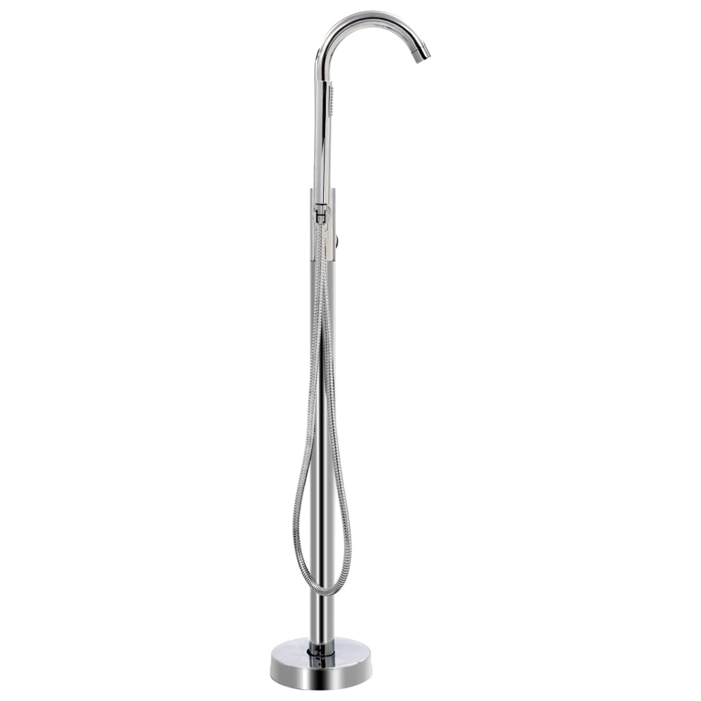 Apex Freestanding Bath Shower Mixer Tap With Shower Kit - Silver