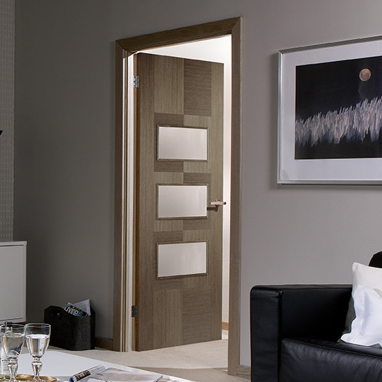 Read more about Apollo glazed 1981mm x 686mm internal door in choco grey