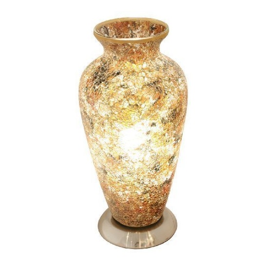 Product photograph of Apollo Mosaic Glass Vase Table Lamp In Yellow from Furniture in Fashion