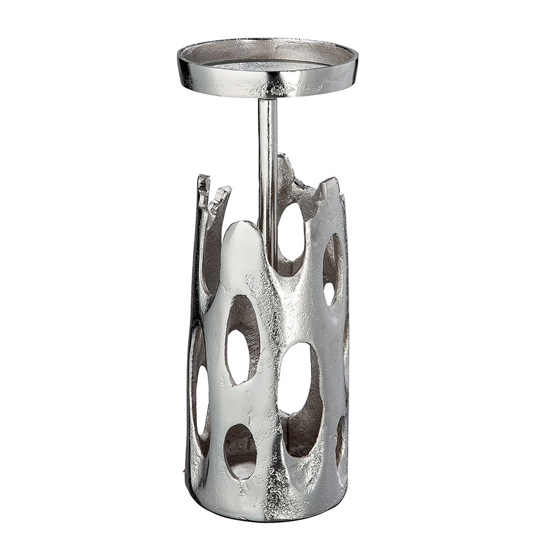 Photo of Apollon aluminium small candleholder in antique silver