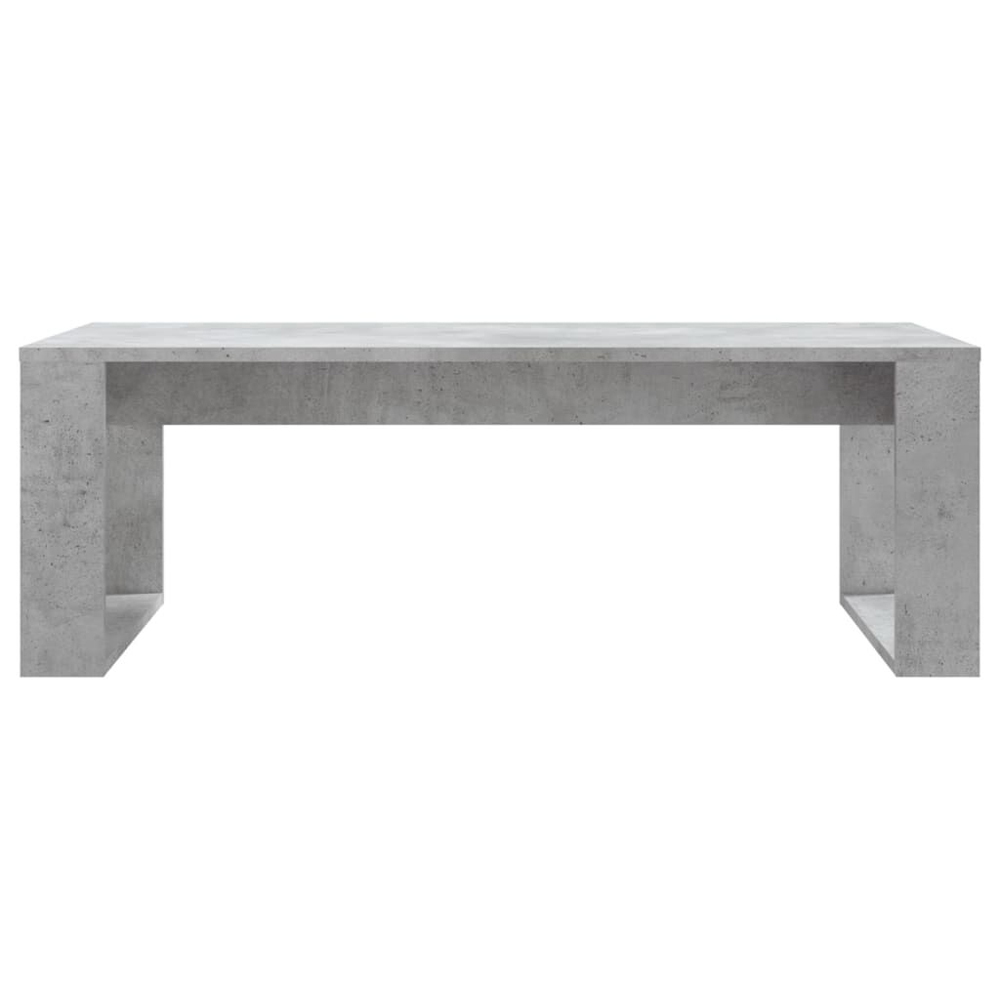 Aponka 102cm Wooden Coffee Table - Concrete Grey