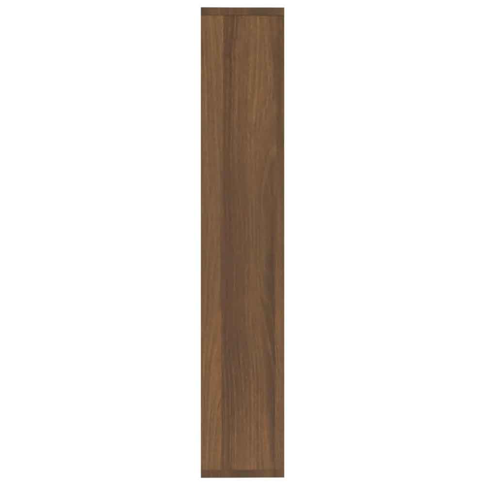 Aponka 36cm Wooden Wall Shelving Unit With 6 Shelves - Brown Oak