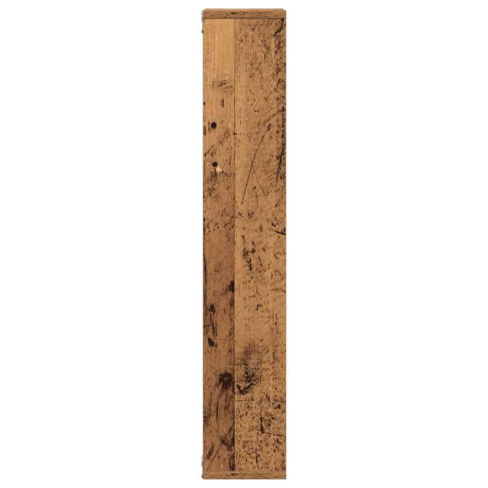 Aponka 36cm Wooden Wall Shelving Unit With 6 Shelves - Brown