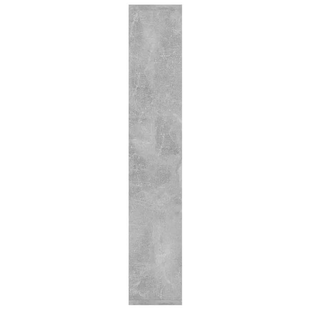 Aponka 36cm Wooden Wall Shelving Unit With 6 Shelves - Concrete Grey