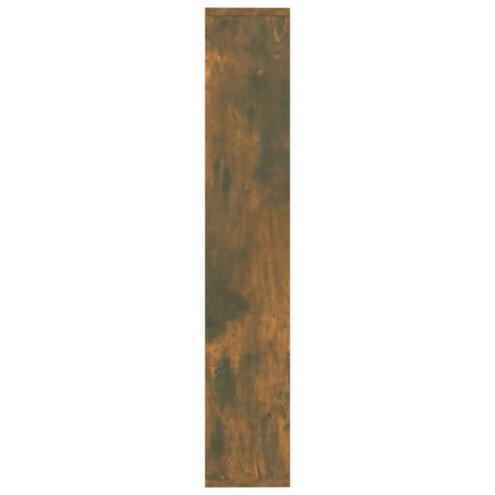 Aponka 36cm Wooden Wall Shelving Unit With 6 Shelves - Smoked Oak