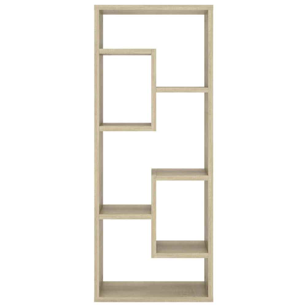 Aponka 36cm Wooden Wall Shelving Unit With 6 Shelves - Sonoma Oak