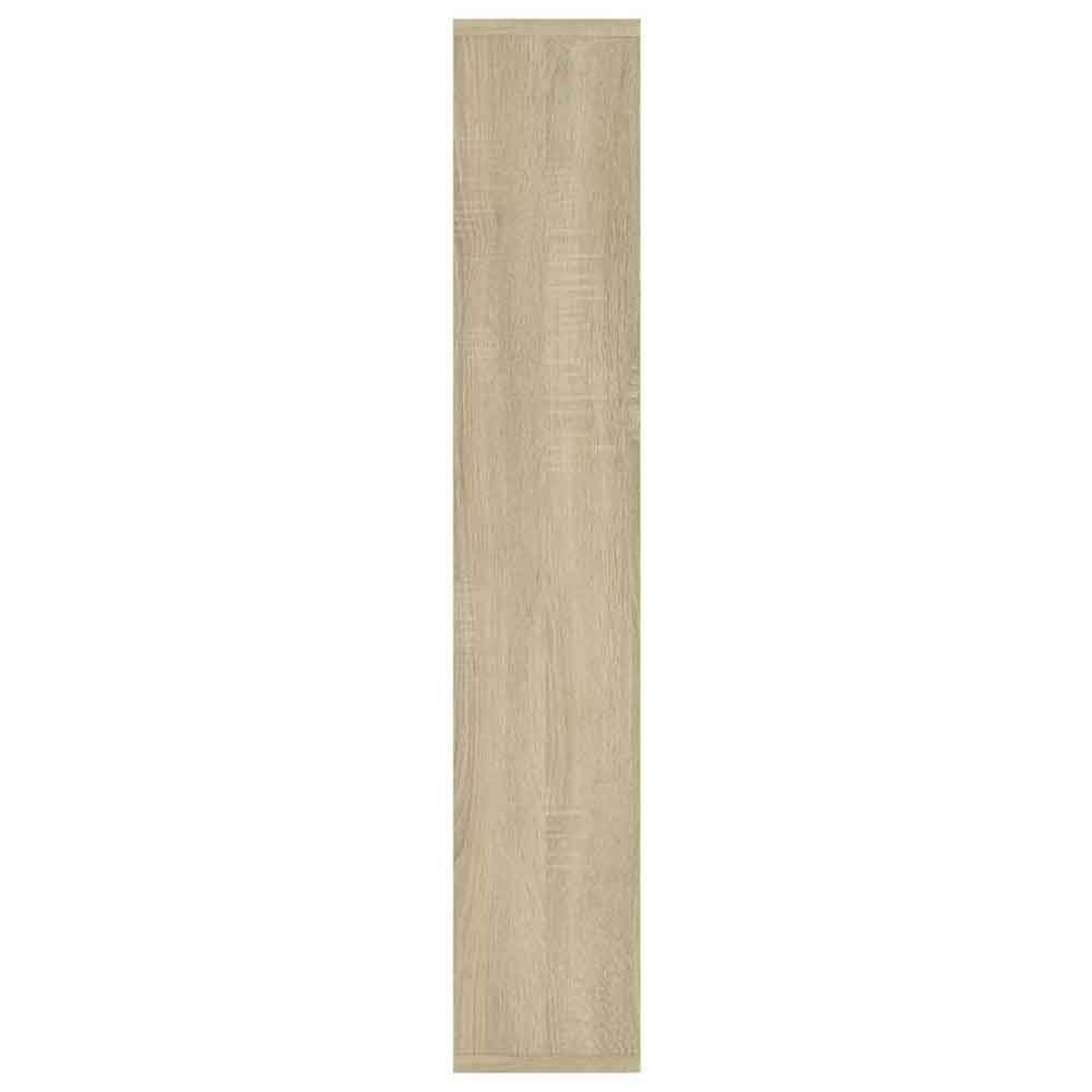 Aponka 36cm Wooden Wall Shelving Unit With 6 Shelves - Sonoma Oak