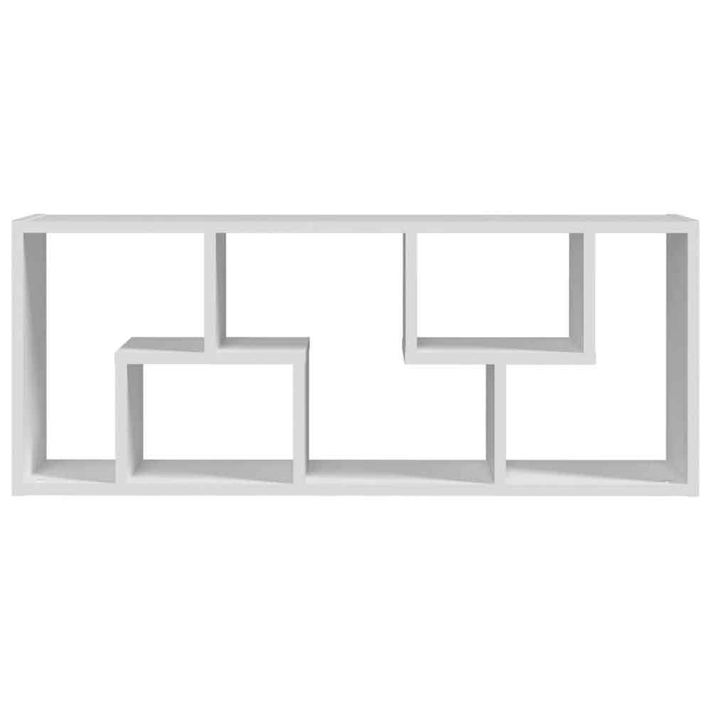Aponka 36cm Wooden Wall Shelving Unit With 6 Shelves - White