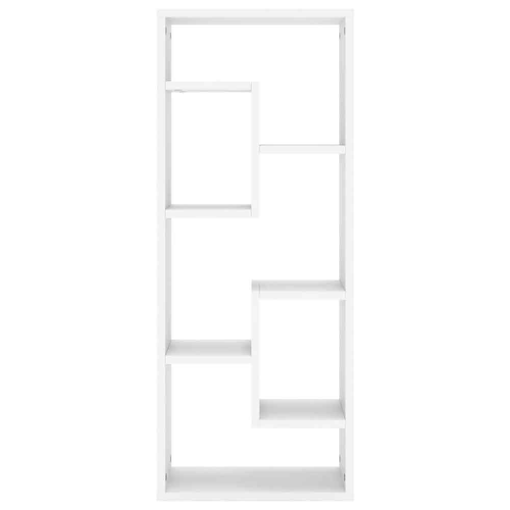 Aponka 36cm Wooden Wall Shelving Unit With 6 Shelves - White